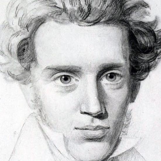 Portræt af Søren Kierkegaard, Tegning af N.C. Kierkegaard, 1838, Det Kgl Bibliotek (beskåret)