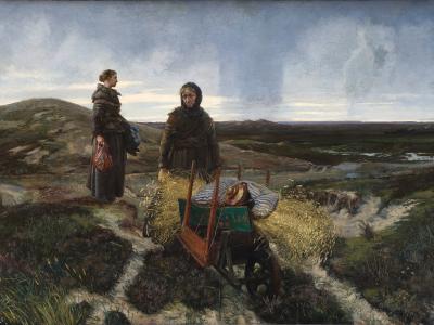 Maleri: Kvinder på heden, 1831,  Hans Nikolaj Hansen, SMK
