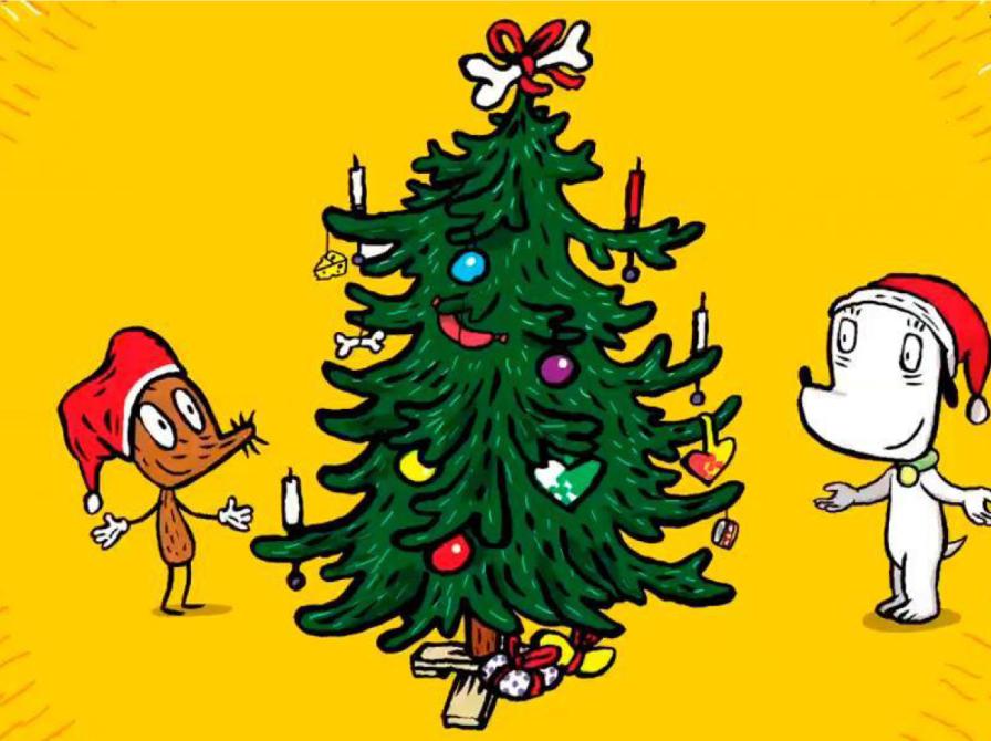 Hunden Ib og musen om et juletræ