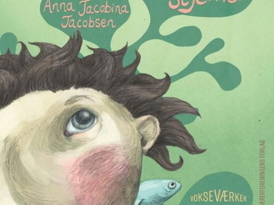 Bogforside med en dreng og laks