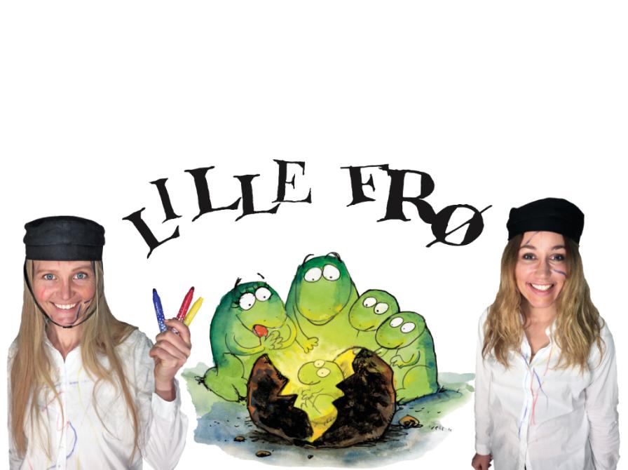 2 damer og tegnede frøer