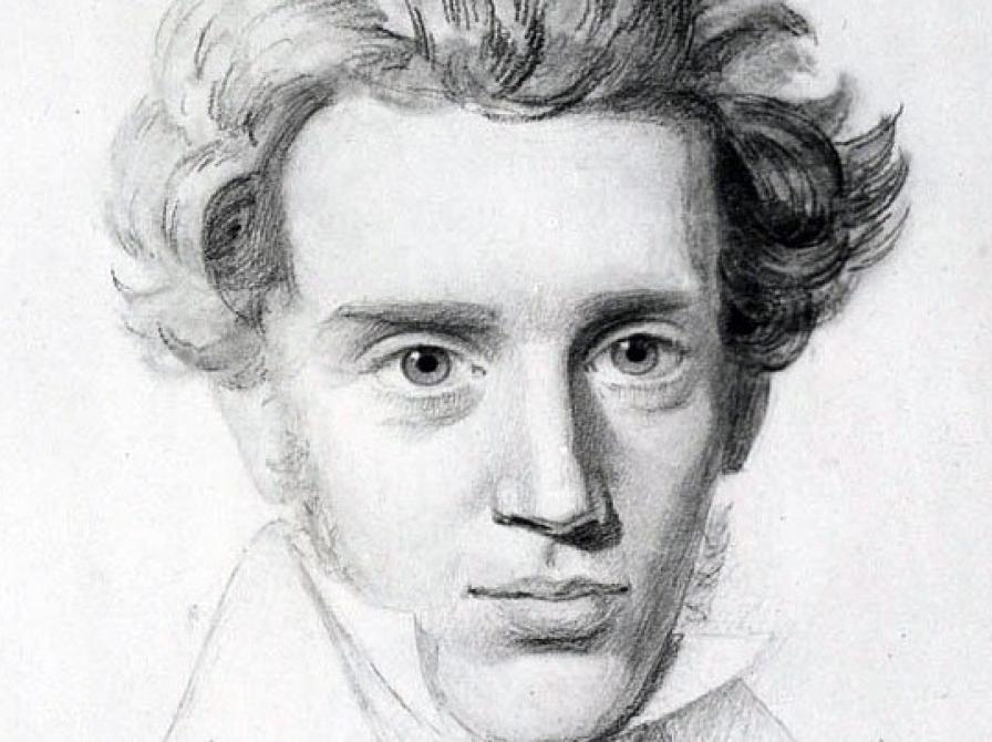 Portræt af Søren Kierkegaard, Tegning af N.C. Kierkegaard, 1838, Det Kgl Bibliotek (beskåret)