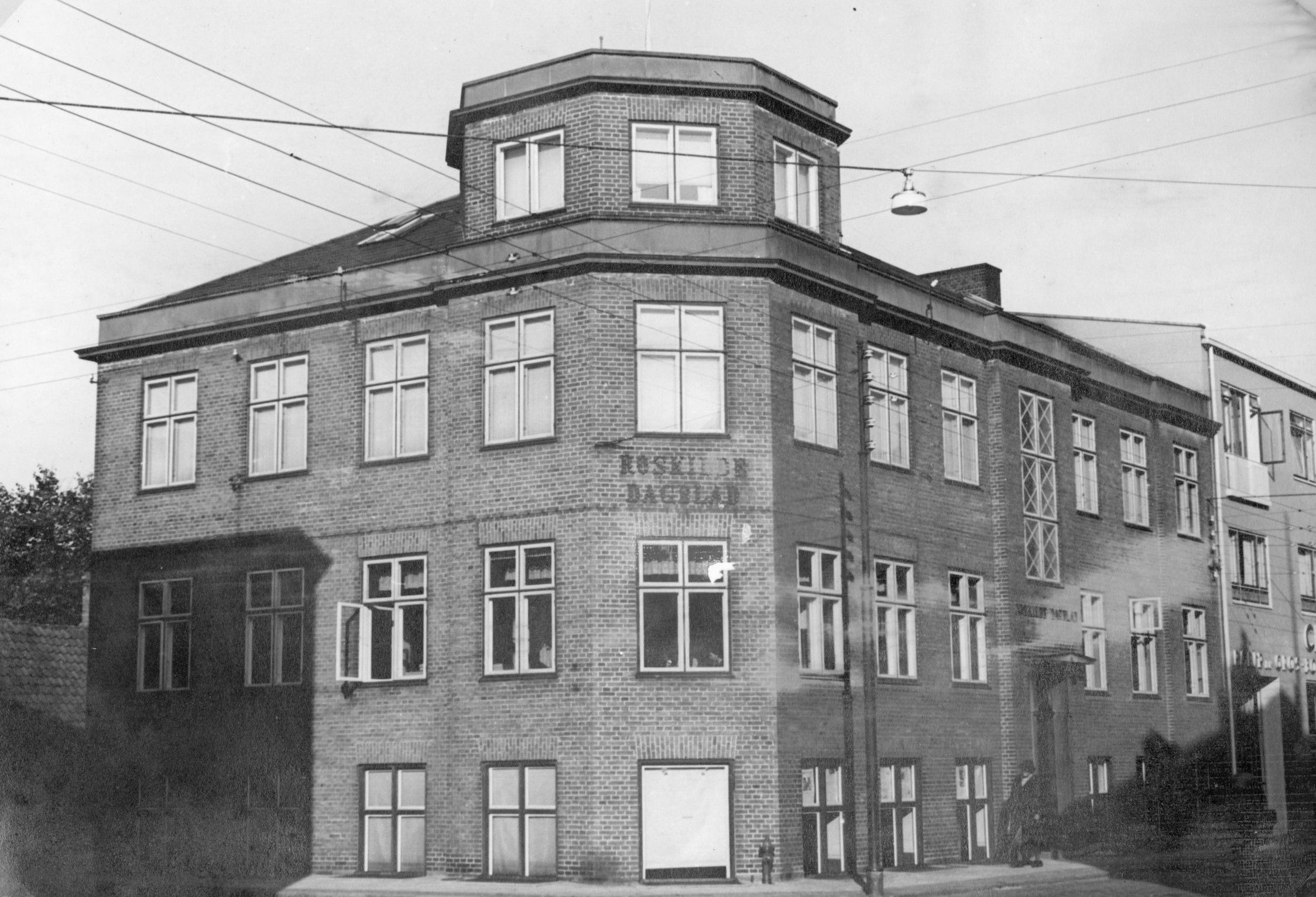Foto af Roskilde Dagblads bygning Hersegade 22 fra 1938