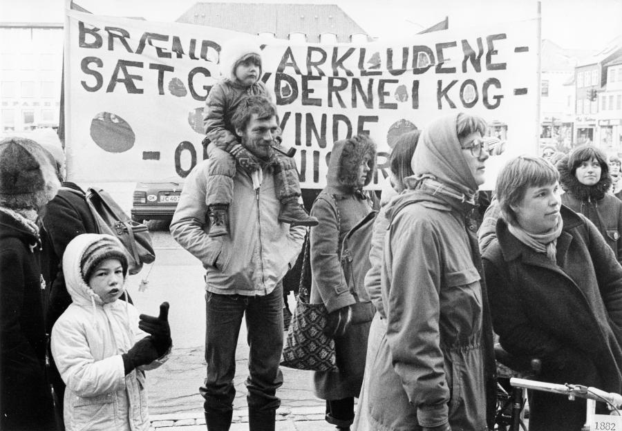 Kvindernes Internationale Kampdag, Stændertorvet 1982, fot. Jytte Jørgensen